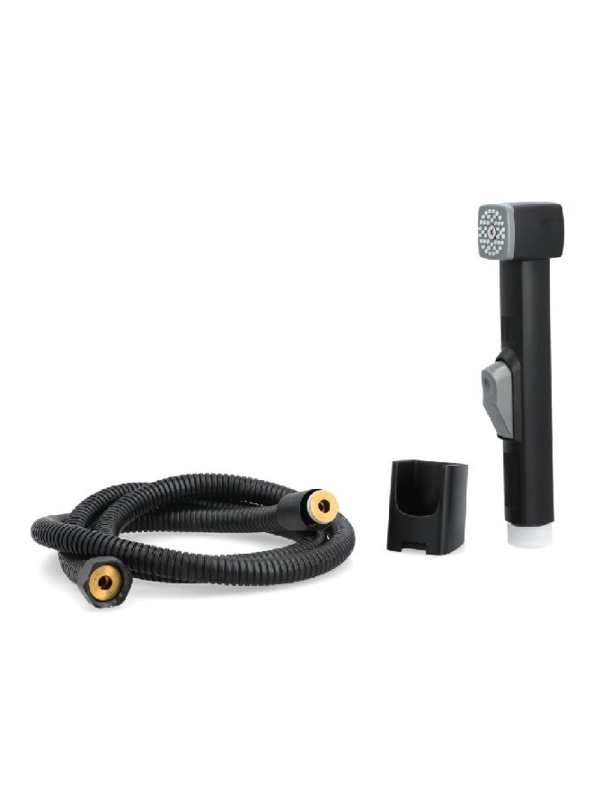 Muller Elegant Design Self Cleaning Leak Protection Bathroom Shattaf Set Black and Grey 18 x 4.5 x 17 cm MU-3107B - Image 3